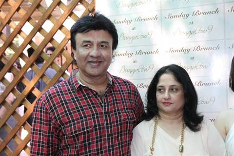 Anu Malik with wife grace Sunday Brunch at Bungalow 9 in Mumbai