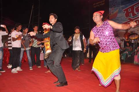 Shreyas Talpade at MNS Koli festival at Mahim