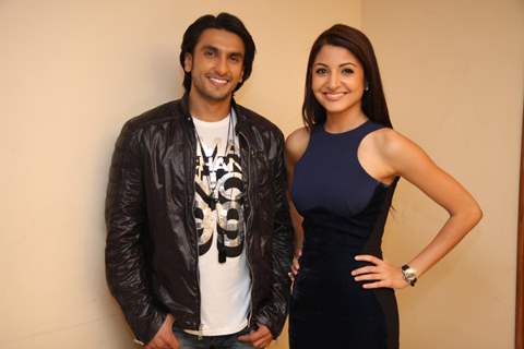 Anushka Sharma and Ranveer Singh at press meet of film 'Ladies vs Ricky Bahl' at Yashraj Studios in Mumbai