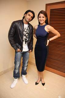 Anushka Sharma and Ranveer Singh at press meet of film 'Ladies vs Ricky Bahl' at Yashraj Studios in Mumbai