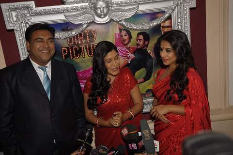 Ram Kapoor, Saakshi Tanwar and Vidya Balan on the sets of Bade Acche Laggte Hai at Filmcity in Mumba