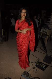 Vidya Balan on the sets of Bade Acche Laggte Hai at Filmcity in Mumbai