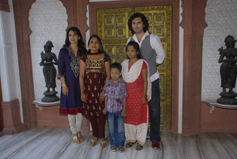 Juhi Chawla and Rahul Sharma during his meet with the Thalassaemia Patients at Malabar Hill in Mumba