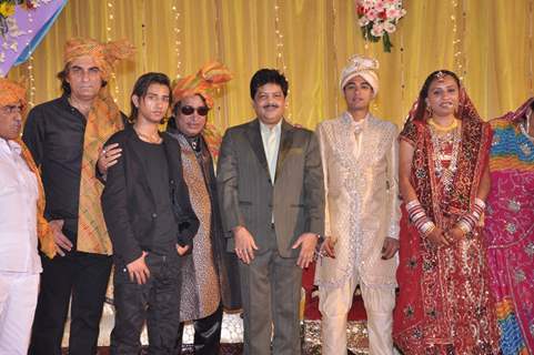 Udit Narayan at Wedding of famous music director Dilip Sen’s daughter Ms Simmin held in Mumbai