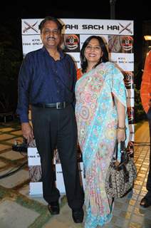 Y.P. singh with Abha Singh releasing the music of the film 'KYA YAHI SACH HAI' and novel 'Carnage by