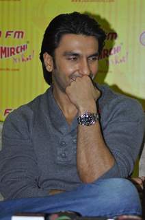 Ranveer Singh promote his film 'Ladies vs Ricky Bahl' at 98.3 FM Radio Mirchi studio