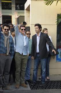 Anil Kapoor with Actor Tom Cruise arrives in Mumbai to promote &quot;MI:4&quot;