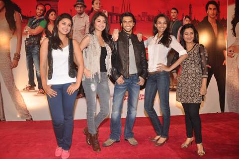 Anushka Sharma, Ranveer Singh, Parineeti Chopra, Dipannita Sharma, and Aditi Sharma grace Ladies V/s Ricky Bahl event at Yashraj, Mumbai. .