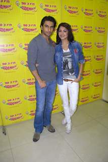 Anushka Sharma and Ranveer Singh promotes &quot;Ladies VS Ricky Bhal&quot; at Radio Mirchi at Lower Parel