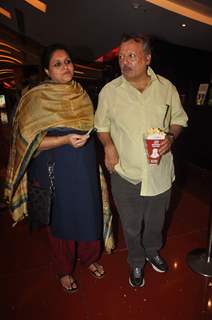 Pankaj Kapoor with wife Supriya Pathak at the premiere of film &quot;Land Gold Women&quot; at Cinemax