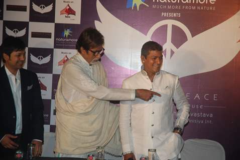 Amitabh Bachchan launches Aadesh Shrivastav's album based on 26/11 &quot;Sounds of Peace&quot; at Cinemax