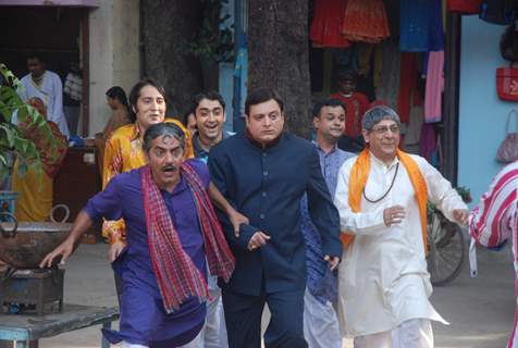 Manoj Joshi on the sets of their upcoming short film titled 'Bhola Bhagat' shoot at Filmistan