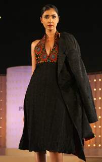 A model showcasing designer Payal Jain's creation at a fashion show at Hyatt Regency in New Delhi