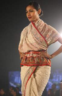 A model showcasing designer Payal Jain's creation at a fashion show at Hyatt Regency in New Delhi