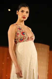 A model showcasing designer Payal Jain's creation at a fashion show at Hyatt Regency in New Delhi