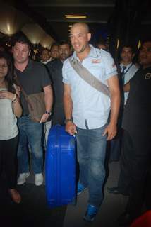 Cricketer Andrew Symonds snapped at the Mumbai Airport to participate in the reality show Bigg Boss