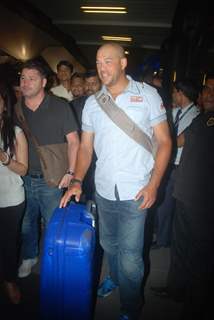 Australia all-rounder Andrew Symonds snapped at the airport. He is in India to participate in the reality show