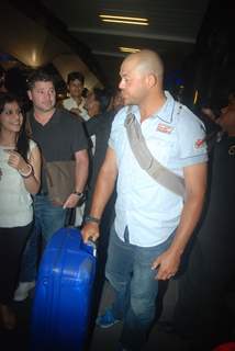 Australia all-rounder Andrew Symonds snapped at the airport. He is in India to participate in the reality show