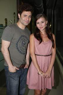 Shiney Ahuja and Julia Bliss at 92.7 BIG FM Studios in Mumbai to promote their film GHOST