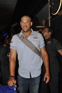 Cricketer Andrew Symonds snapped at the Mumbai Airport to participate in the reality show Bigg Boss
