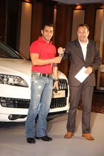 Audi India officially presenting an Audi Q7 to Superstar Salman Khan acknowledged the success of film 'Bodyguard' in Mumbai