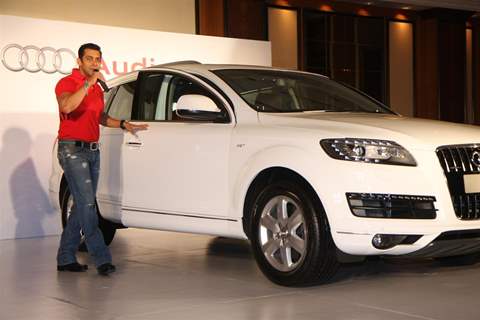 Audi India officially presenting an Audi Q7 to Superstar Salman Khan acknowledged the success of film 'Bodyguard' in Mumbai