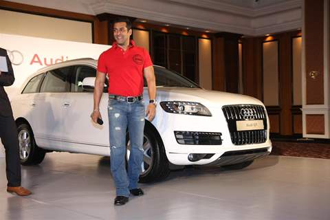 Audi India officially presenting an Audi Q7 to Superstar Salman Khan acknowledged the success of film 'Bodyguard' in Mumbai