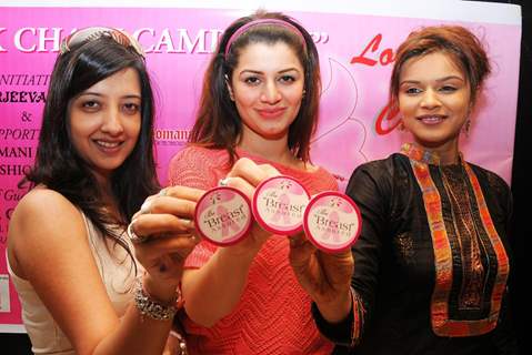 Designer Amy Billimoria supporting Pink Ribbon Campaign with Aashka Goradia and Kainath Arora