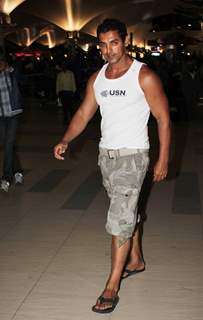 John Abraham snapped at Mumbai International Airport