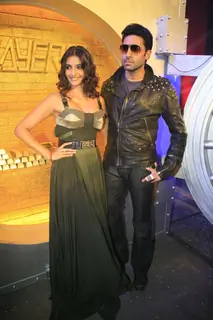 Sonam Kapoor and Abhishek Bachchan at &quot;Players&quot; music launch in Mumbai
