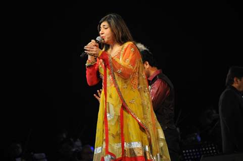 Alka Yagnik at Music Heals Concert held at Andheri Sports Complex in Mumbai