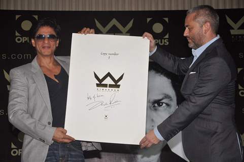 Shah Rukh Khan unviels srkopus.com and his special signing of Copy Number 1 signature at Hotel Tride