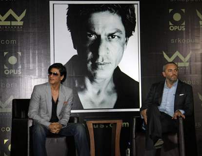 Shah Rukh Khan unviels srkopus.com and his special signing of Copy Number 1 signature at Hotel Trident in BKC, Mumbai