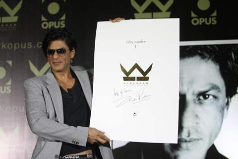 Shah Rukh Khan unviels srkopus.com and his special signing of Copy Number 1 signature at Hotel Trident in BKC, Mumbai