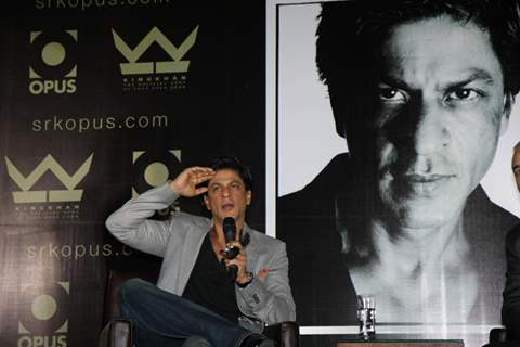 Shah Rukh Khan unviels srkopus.com and his special signing of Copy Number 1 signature at Hotel Trident in BKC, Mumbai