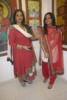 Shabana Azmi at Preksha Lal art exhibition, Kala Ghoda in Mumbai