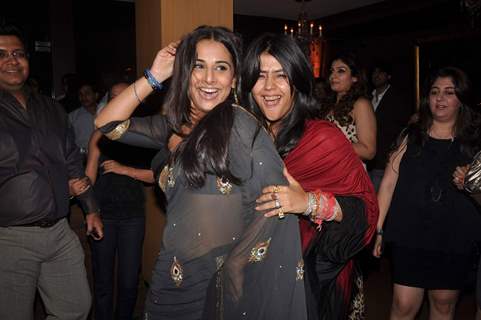 Vidya Balan and Ekta Kapoor celebrating The Dirty Picture Success