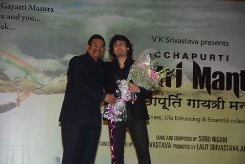 Sonu Niigam's Gayatri mantra album launch at Andheri, Mumbai