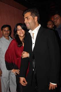 Ekta Kapoor and Karan Johar at The Dirty Picture success party