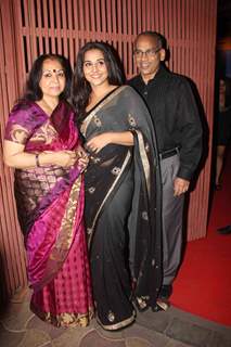 Vidya Balan with her parents