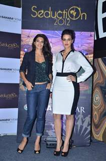 Neha Dhupia and Jacqueline at Sahara Star Seduction press meet at Sahara Star