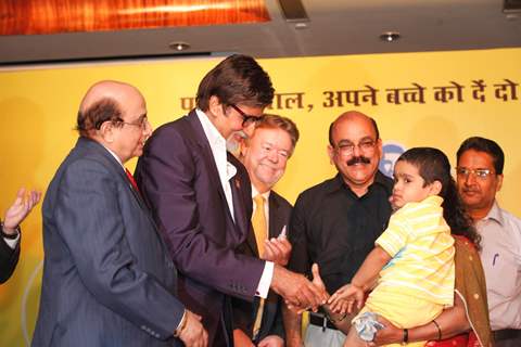 Amitabh Bachchan during the launch of new 'Polio communication campaign' in Mumbai