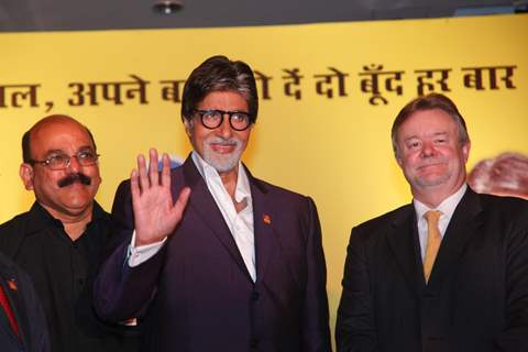 Amitabh Bachchan during the launch of new 'Polio communication campaign' in Mumbai