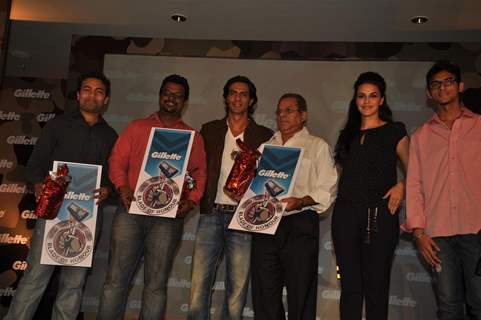 Arjun Rampal and Neha Dhupia at Gillette press meet at Trident