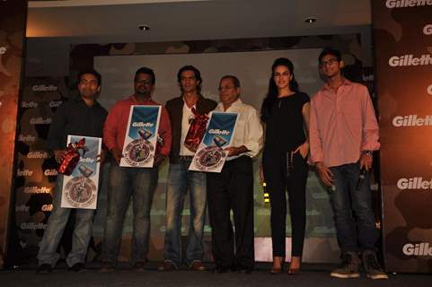 Arjun Rampal and Neha Dhupia at Gillette press meet at Trident