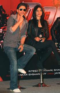 Shahrukh  Khan and Priyanka Chopra  at Reliance Airport Metro Line,New Delhi Station to promote their film