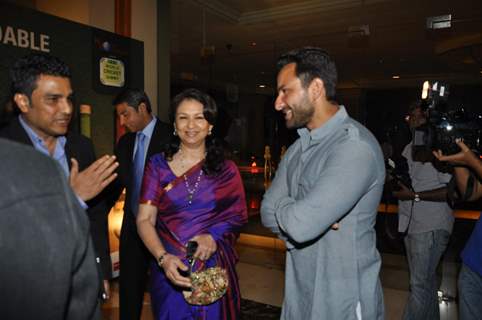 Saif Ali Khan and Sharmila Tagore at the 2nd edition of the RSD World Cricket Summit in Mumbai