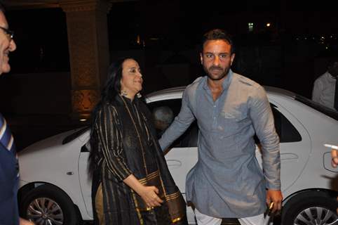 Saif Ali Khan and Ila Arun at the 2nd edition of the RSD World Cricket Summit in Mumbai