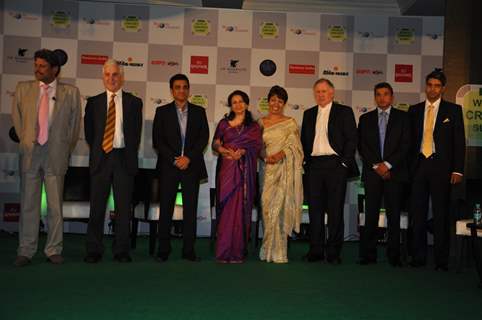 Sharmila Tagore, Kapil Dev, Ajay Jadeja at the 2nd edition of the RSD World Cricket Summit in Mumbai