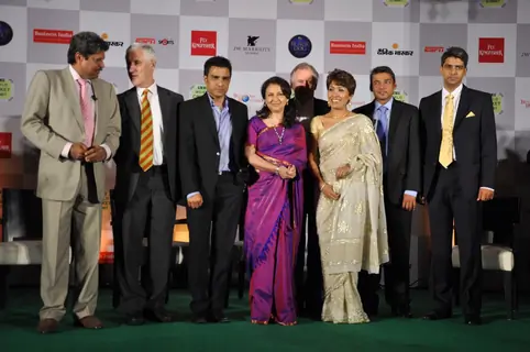 Sharmila Tagore, Kapil Dev, Ajay Jadeja at the 2nd edition of the RSD World Cricket Summit in Mumbai